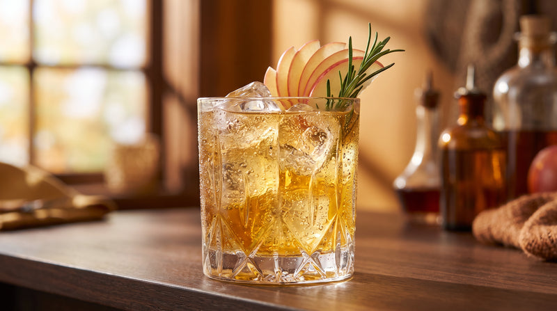 Sparkling Apple Bourbon Smash