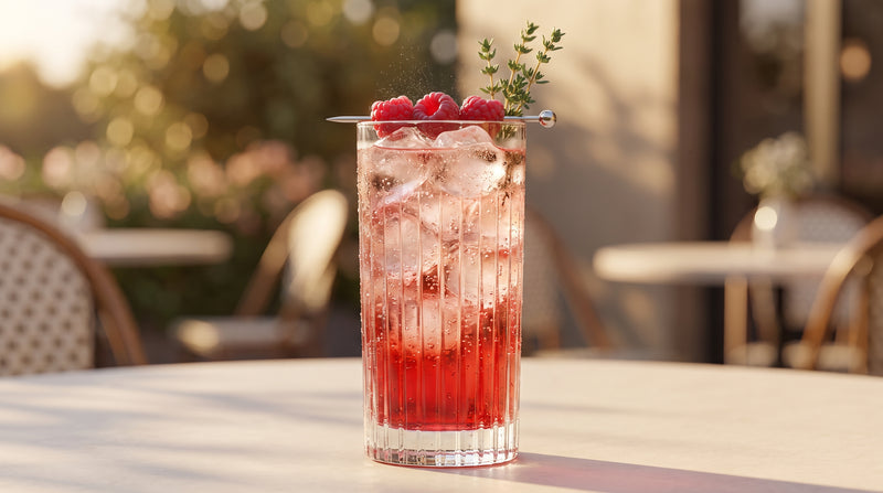 Sparkling Raspberry Thyme Fizz