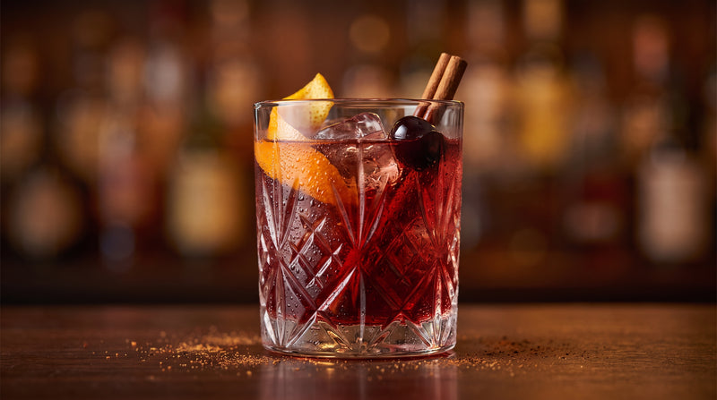 Spiced Cherry Bourbon Spritz